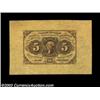 Image 1 : Fr. 1231SP 5c First Issue Face Only Gem New. Broadly margined, with strictly original paper surfaces