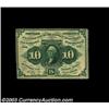 Image 1 : Fr. 1240 10c First Issue Very Choice New. The back is a little off center and the top margin somewha