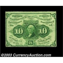 Fr. 1240 10c First Issue Very Choice New. Deep, full perforations all the way around, with a huge to