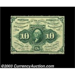 Fr. 1240 10c First Issue Very Choice New. Full perforations all the way around, perfect color and id