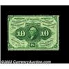 Image 1 : Fr. 1240 10c First Issue Choice New. Fully perforated all around, but a few of the perfs are short..