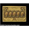 Image 1 : Fr. 1279 25c First Issue Superb Gem New. There is a huge strip of margin outside the perforations at