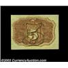 Image 2 : Fr. 1232 5c Second Issue Gem New. An unusually nice example of this common note. It's broadly margin