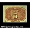 Image 2 : Fr. 1234 5c Second Issue Gem New. Beautifully centered on both sides, with bright, flashy color and.