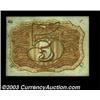 Image 2 : Fr. 1235 5c Second Issue Choice New. But for the right face margin's coming very close, this Fiber P