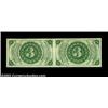 Image 2 : Fr. 1227 3c Third Issue Horizontal Pair Very Choice New. Dark Curtain Multiples are very seldom seen