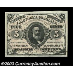 Fr. 1236 5c Third Issue Superb Gem New. An incredible little note with overly large margins all arou