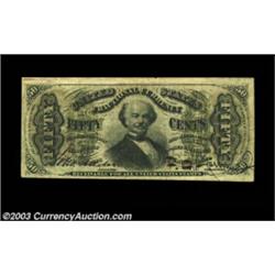 Fr. 1329 50c Third Issue Spinner Very Fine. This is a number that is almost never seen as a nice, ev