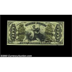 Fr. 1355 50c Third Issue Justice Very Choice New. This hand-signed Red Back Justice has bold, dark s