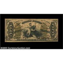 Fr. 1355 50c Third Issue Justice New. The paper is aged on this well margined, hand-signed Red Back.