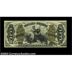 Fr. 1363 50c Third Issue Justice Very Choice New. This is the most common of the "1" and "a" Justice