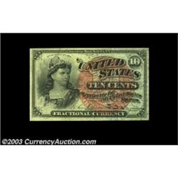 Fr. 1261 10c Fourth Issue Gem New. Heavily fibered and beautifully centered. A very nice example of.