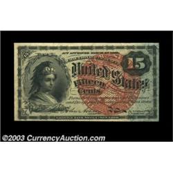 Fr. 1271 15c Fourth Issue Very Choice New. A very nice smaller-seal 15c note, just a hair of margin.