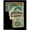 Image 2 : Six Different Fractionals. Fr. 1226 EF, Fr. 1242 AU with mounting marks, Fr. 1246 EF, Fr. 1257 AU, F