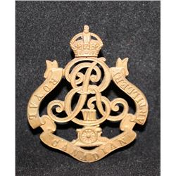 B1. Royal Canadian Artillery, Edward VII, Cap Badge.