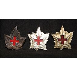 B20. Canadian Army Medical Corps Helmet Centre/Collar lot