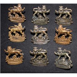 B35. 6th Duke of Connaught's, Royal Canadian Hussars Collar badge lot