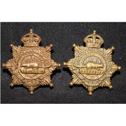 B45. 30th British Columbia Horse Collar badge pair