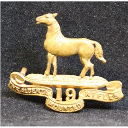 B54. 19th Alberta Mounted Rifles Collar badge