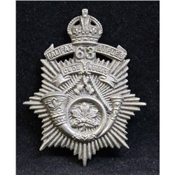 B57. 63rd Halifax Rifles Cap Badge