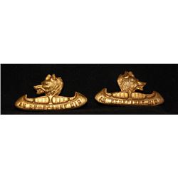 B60. 23rd Northern Pioneers Collar badge pair