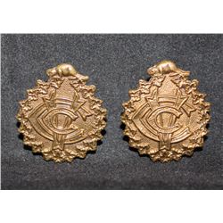 C9. Canadian Veterinary Corps Collar badge lot