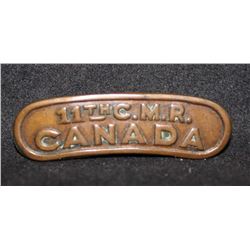 C46. 11th Canadian Mounted Rifles, Vancouver, shoulder title