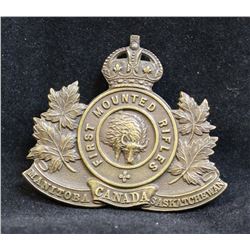 C53. 1st Mounted Rifles, BRANDON Manitoba, Cap badge