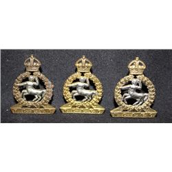 D29. Royal Canadian Army Veterinary Corps collar badge lot