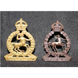 D30. Royal Canadian Army Veterinary Corps Collar badge lot