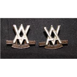 D31. COTC, Canadian Army VETERINARY College Collar badge pair