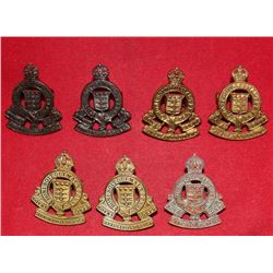 D43. Royal Canadian Army Ordnance Corps Collar badge lot