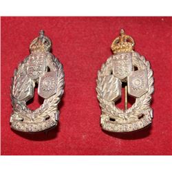 D47. Royal Canadian Electrical & Mechanical Engineer, STERLING, OFFICER'S Collars, pair