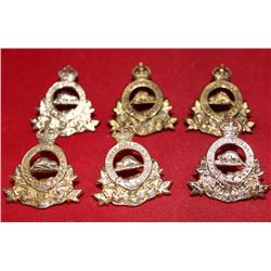 D51. Royal Canadian Army Pay Corps OFFICER'S Collar badge lot