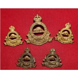 D52. Royal Canadian Army Pay Corps Cap/Collar badge lot