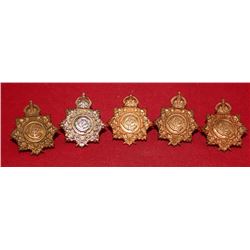 D60. Canadian Postal Corps Collar badge lot