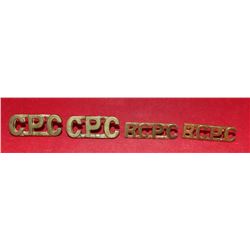 D61. Canadian Postal Corps Shoulder Title Lot