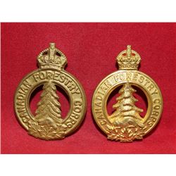 D62. Canadian Forestry Corps Cap Badge Lot