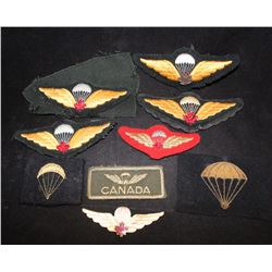 D74. Canadian Airborne Jump Wings/qualification patch lot