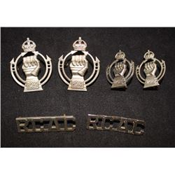 D83. RCAC, Royal Canadian Armoured Corps, Cap/Collar, Title lot