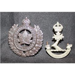 D87. Canadian Officer's Training Corps Cap Badge & RMC Badge