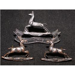 D97. Royal Canadian Dragoon Officer's Cap/Collar badge lot