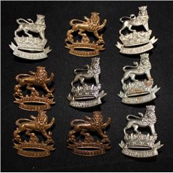 D116. 6th Duke Connaught's, Royal Canadian Hussars, Collar badge lot