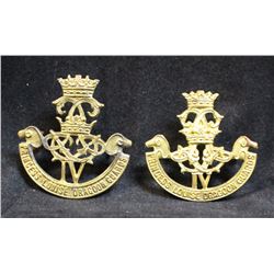 D121. IV Prince Louise Dragoons Guards Cap badge lot