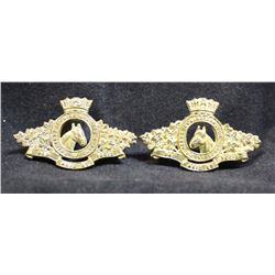 D122. IV Princess Louise Dragoon Guards Collar badge pair