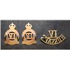 Image 2 : D127. 4th Hussars Collar pair and shoulder title lot