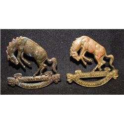 D129. 14th Canadian Light Horse & 14th Canadian Hussars Cap badge lot