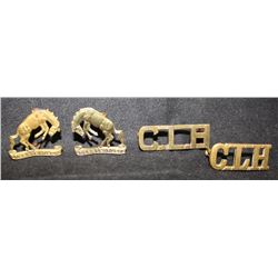 D130. 14th Canadian Light Horse Collar/Title lot