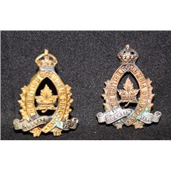 D141. British Columbia Dragoons, OFFICER'S Collar badge lot