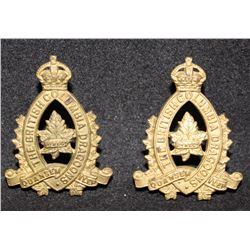 D142. British Columbia Dragoons, pre 1931 issue, collar badges
